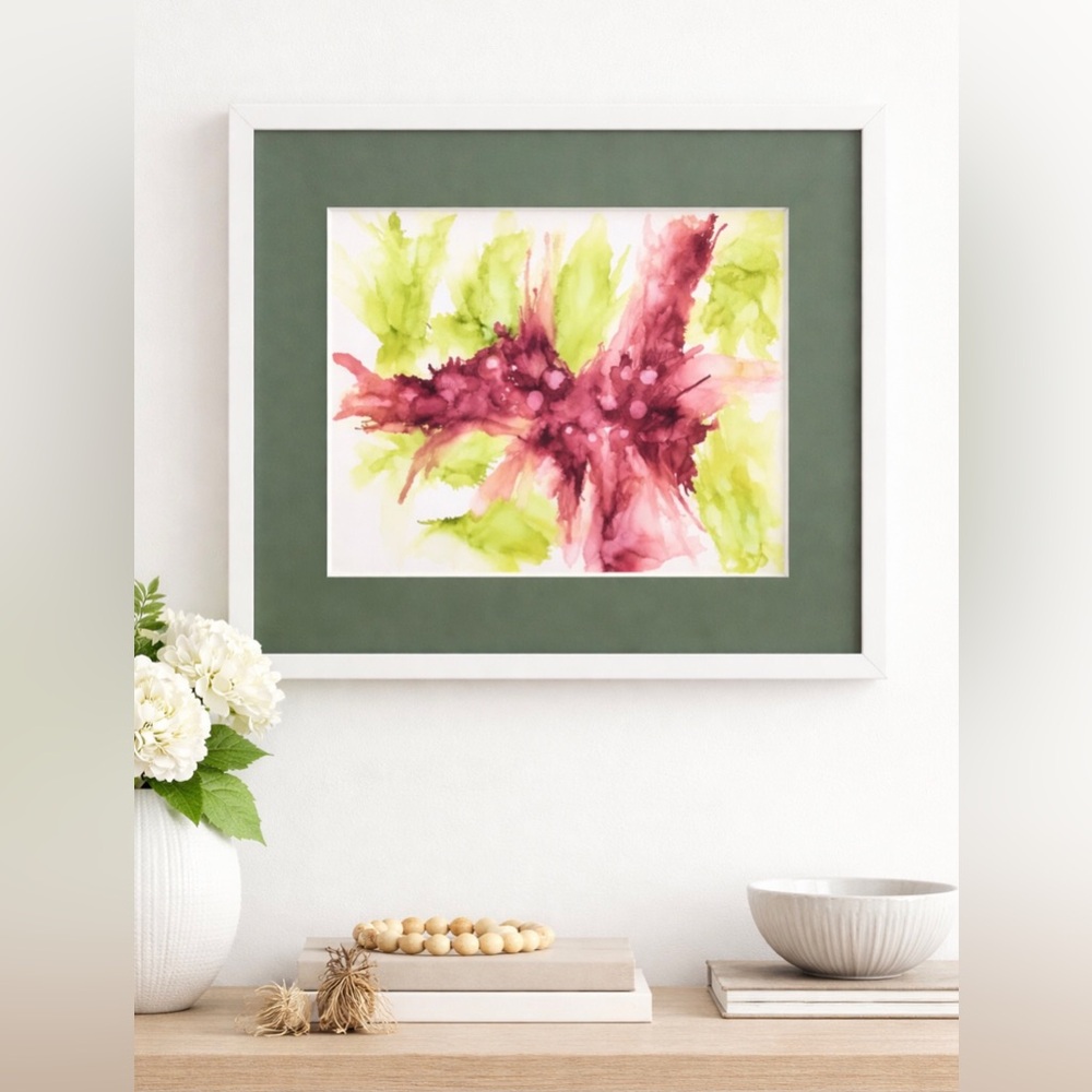 Hand crafted original abstract wall decor alcohol ink painting